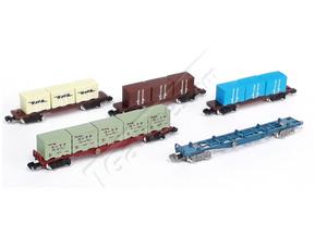 5 Freight Wagons Set